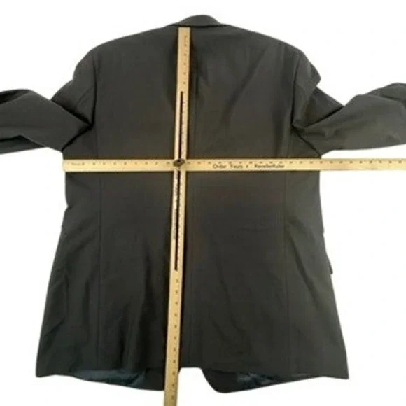 Brooks Mens 50L Blazer Jacket Suit Sport Coat Navy Blue Stretch Three Button - Picture 14 of 16